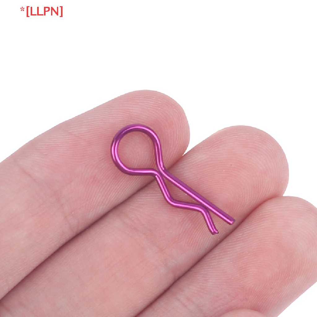 Set 10 Kẹp Chữ R Bằng Kim Loại Cho Xe Hơi Điều Khiển Từ Xa SCX10 Wraith TRX4 TRX6 HSP