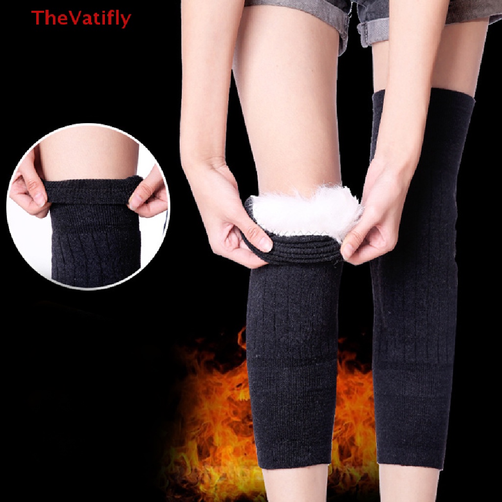 [Thevalifly] Miếng Đệm Bảo Vệ Đầu Gối Bằng Cashmere Dày Giữ Ấm Linh Hoạt Bảo Vệ Giữ Ấm Mùa Thu Đông Khi Đi Xe Đạp