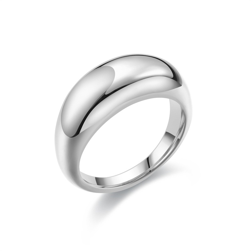 Nhẫn Thép Titan Không Gỉ Phong Cách arc Thời Trang Mới Cho Nữ