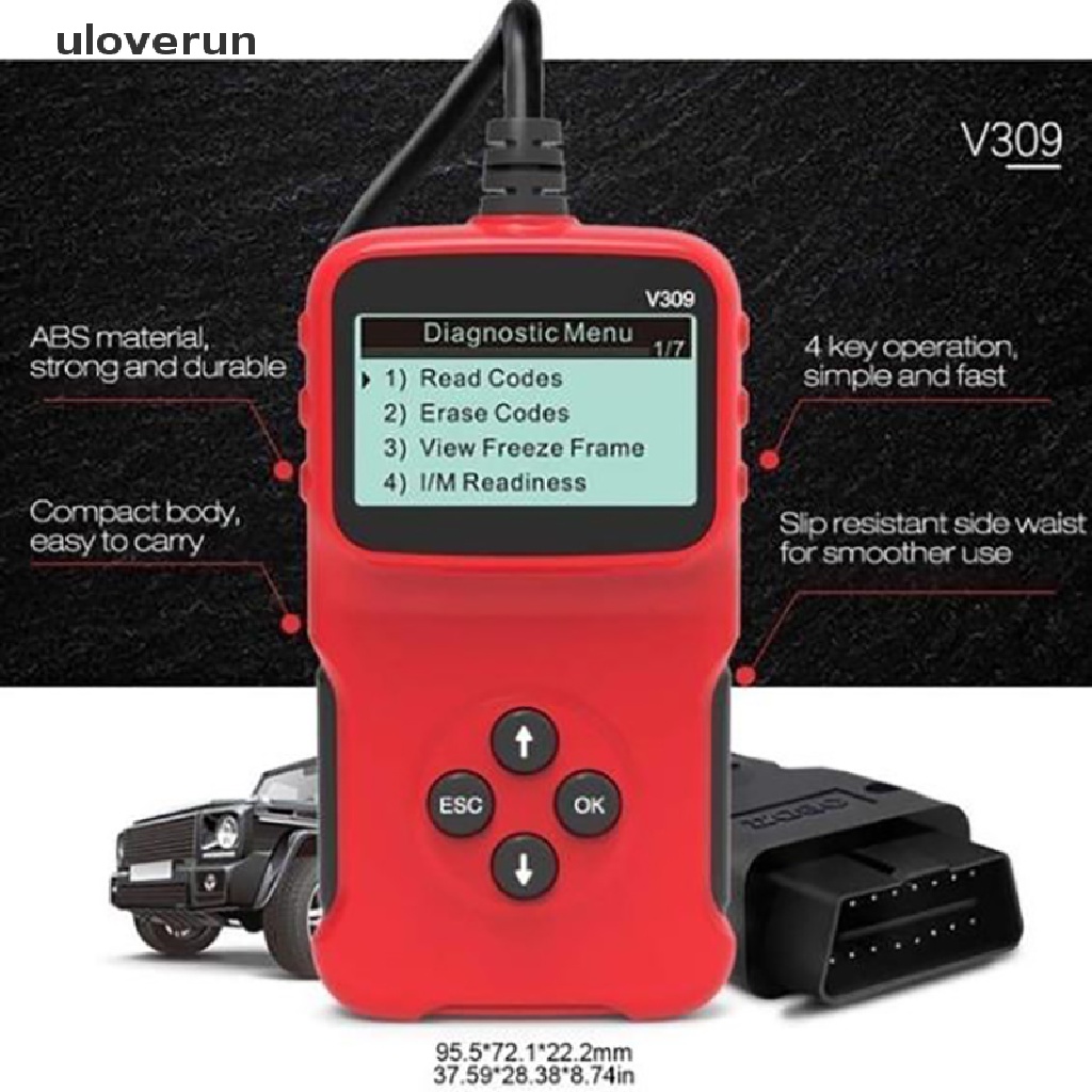 Thiết Bị Quét Kiểm Tra Dữ Liệu Tự Động uloverun V309 EOBD Vn