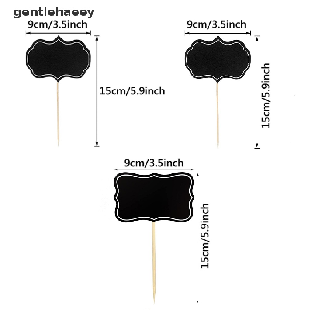 Set 10 / 24 Topper Hình Bảng Đen Viết Phấn Dùng Để Trang Trí Bánh Kem