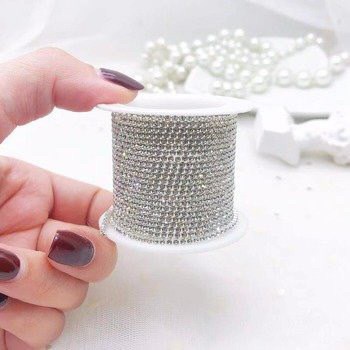 Dây xích trắng nhỏ 50 cm, dán móng (Túi)