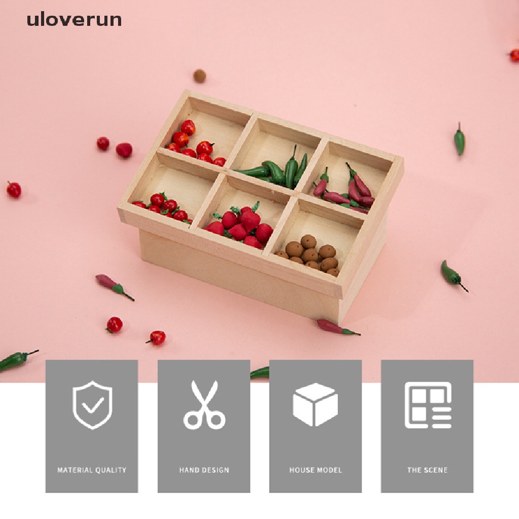 Uloverun Mô Hình Kệ Trái Cây mini Tỉ Lệ 1: 12 Trang Trí Nhà Búp Bê