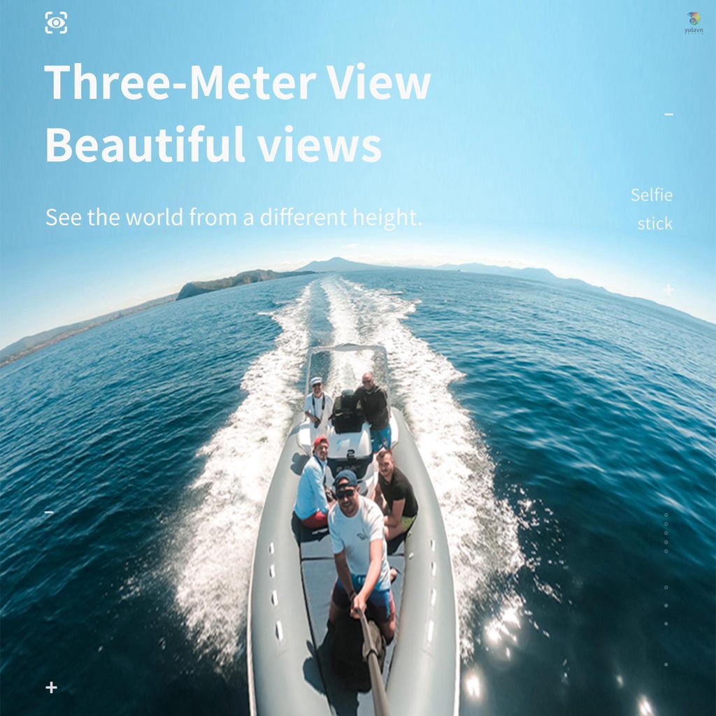 TELESIN Gậy Tự Sướng Cầm Tay Nối Dài 3M Bằng Sợi Carbon Có Thể Điều Chỉnh 1 / 430 Độ Tyula) Tel Resin 3M Tự Sướng Kèm Gậy Tự Sướng Tyula