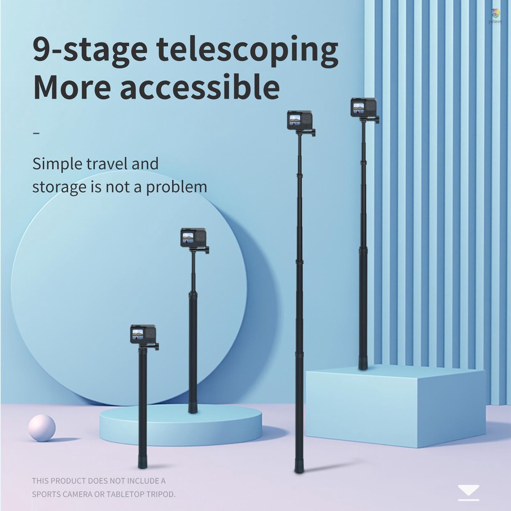 TELESIN Gậy Tự Sướng Cầm Tay Nối Dài 3M Bằng Sợi Carbon Có Thể Điều Chỉnh 1 / 430 Độ Tyula) Tel Resin 3M Tự Sướng Kèm Gậy Tự Sướng Tyula