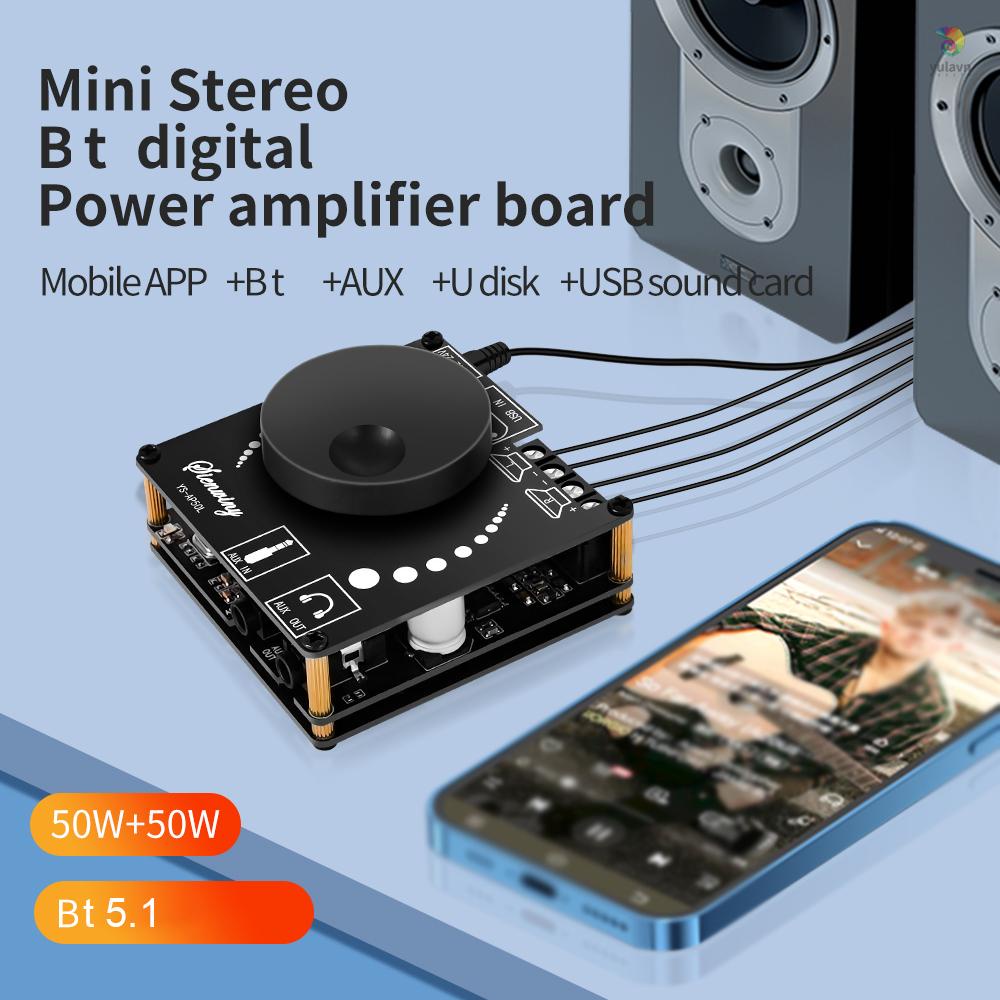 Bảng Mạch Khuếch Đại Âm Thanh BT 5.1 2 Kênh Điều Chỉnh Âm Lượng Cao Và Thấp Hỗ Trợ Ứng Dụng AUX 3.5mm