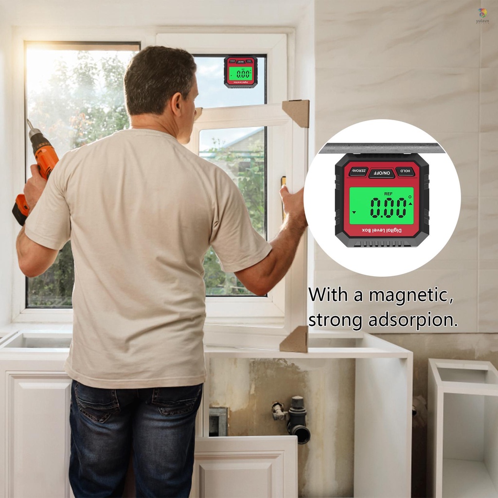 Thước Đo Góc Kỹ Thuật Số Với Đế Nam Châm Chuyên Dụng Cho Làm Mộc