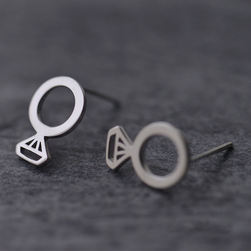 Bông Tai Tròn Đính Kim Cương Sáng Tạo Thời Trang Cho Nữ