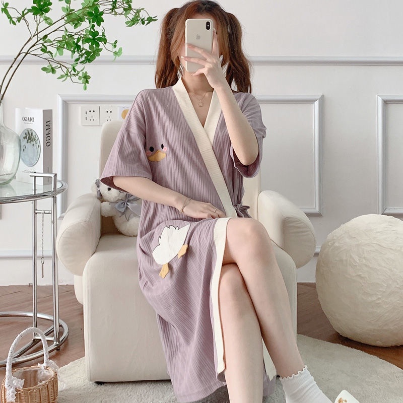 Áo Choàng Tắm Kimono Nhật Bản Tay Ngắn Chất Liệu Cotton Nguyên Chất Thời Trang Mùa Hè Mới 2023 Cho Mẹ Bầu