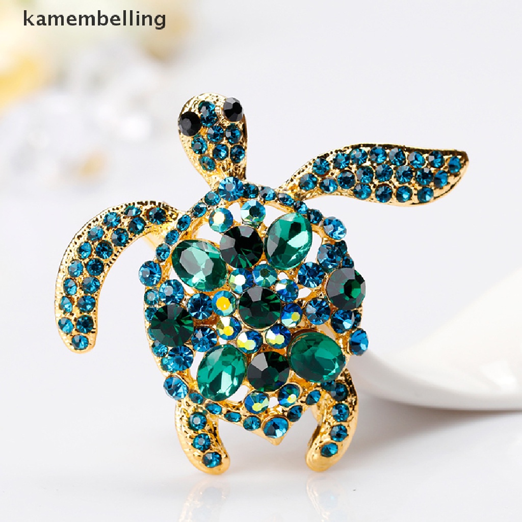 Ghim Cài Áo Hình Rùa Biển Đính Đá Nhân Tạo Thời Trang