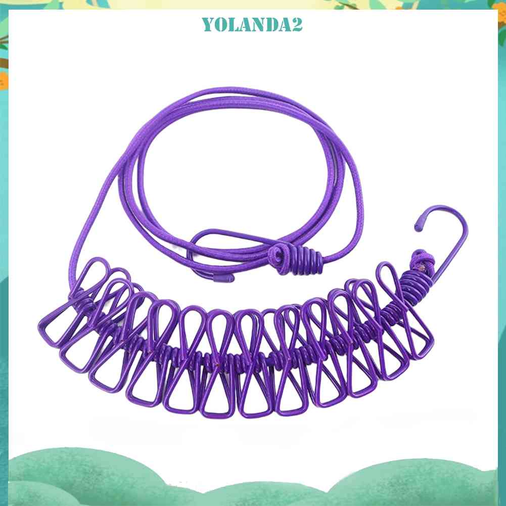 Dây Phơi Quần Áo Có Thể Gấp Gọn Kèm Kẹp Tiện Dụng Cho Gia Đình / Ban