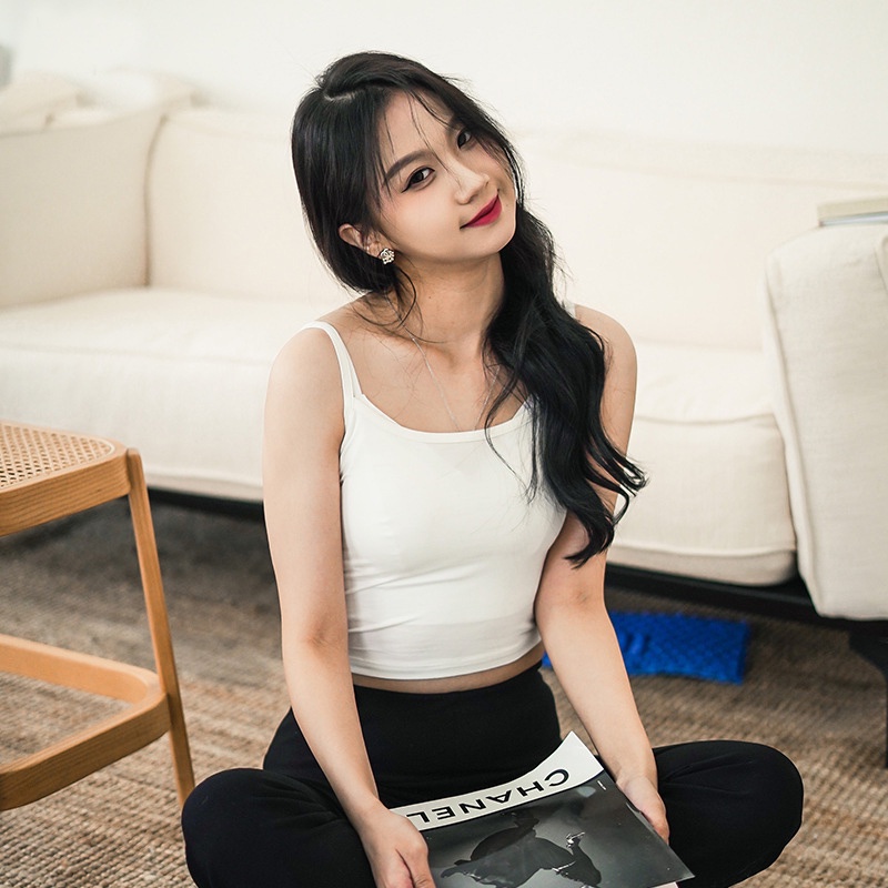 IELGY   Áo Lửng Không Tay Thời Trang Mùa Hè Cho Nữ