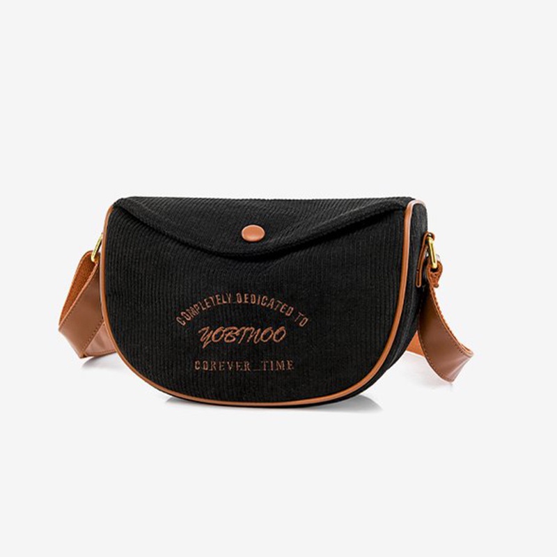 Túi Đeo Chéo Vai Họa Tiết Thêu Đơn Giản Phong Cách Hàn Quốc Cho Nữ