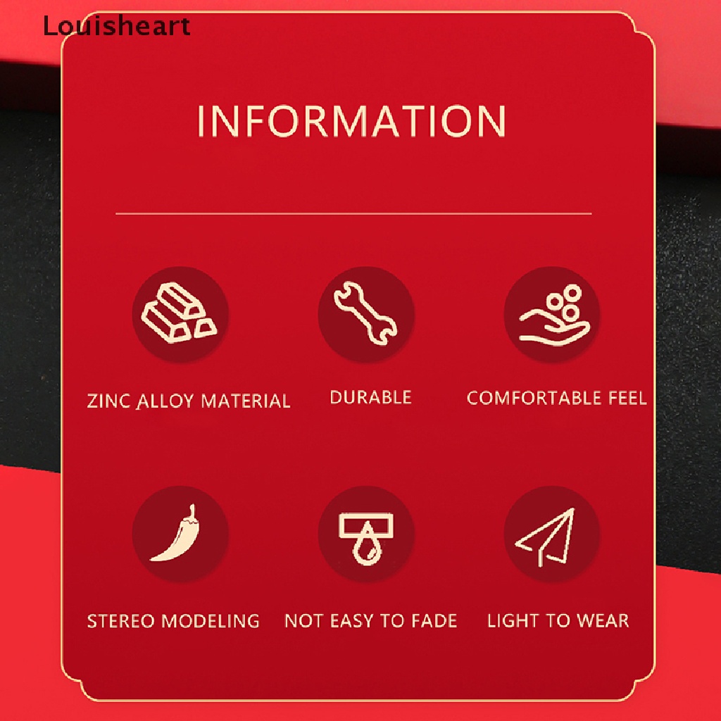 Louisheart Móc Khóa Hình Quả Ớt Đỏ Mini Bằng Hợp Kim Sáng Tạo