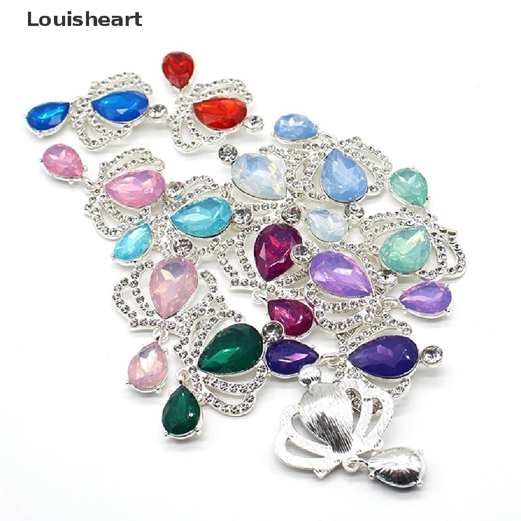 1 Mặt Dây Chuyền Bạc Hình Vương Miện Đính Đá DIY Louisheart TFG