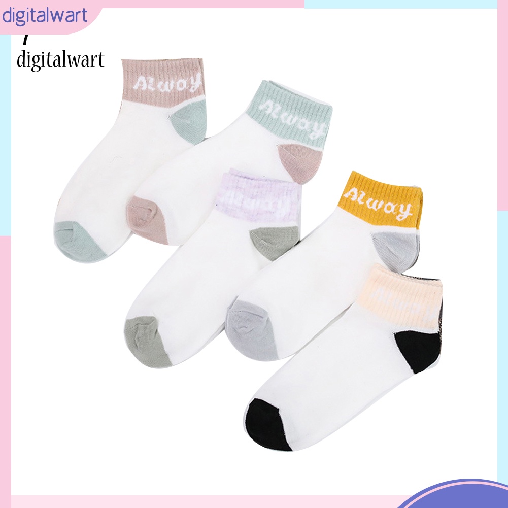 Kỹ Thuật Số| Bộ 5 Đôi Vớ Cotton Họa Tiết Ngôi Sao Thời Trang Cho Nữ