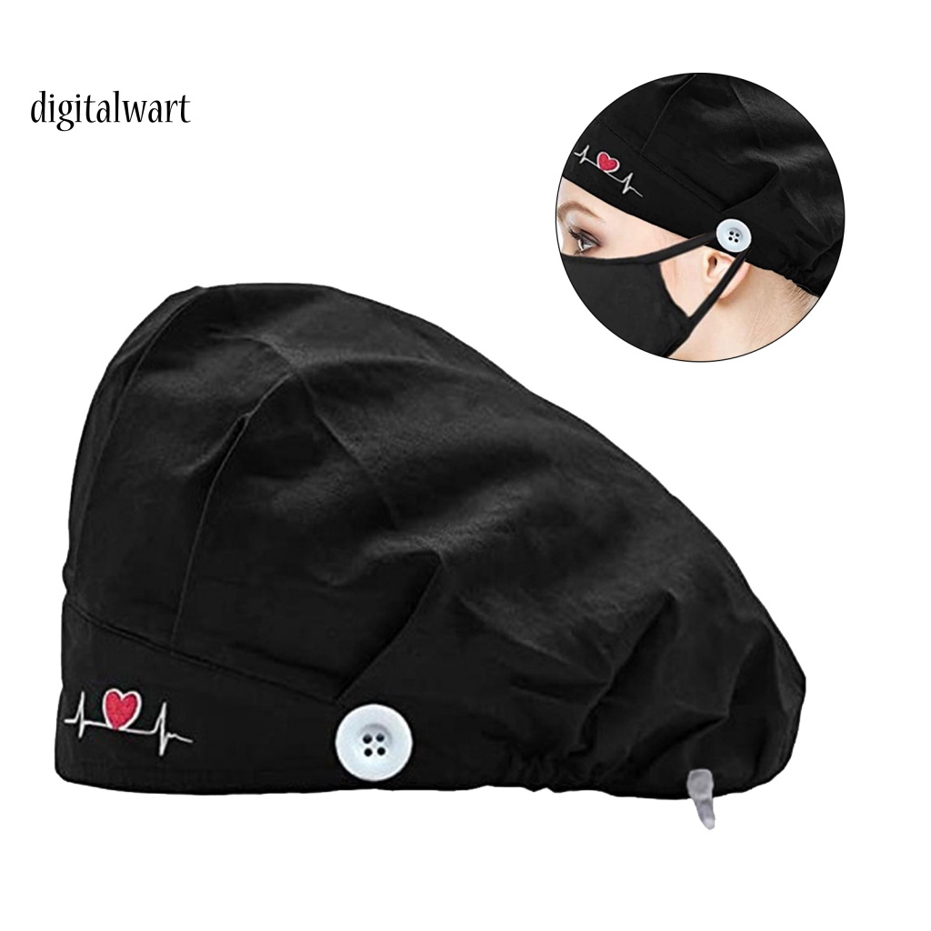 Kỹ Thuật Số| Mũ Lưỡi Trai Thêu Họa Tiết Chấm Bi Phối Nút Có Thể Điều Chỉnh Cho Người Làm Đẹp Beautician