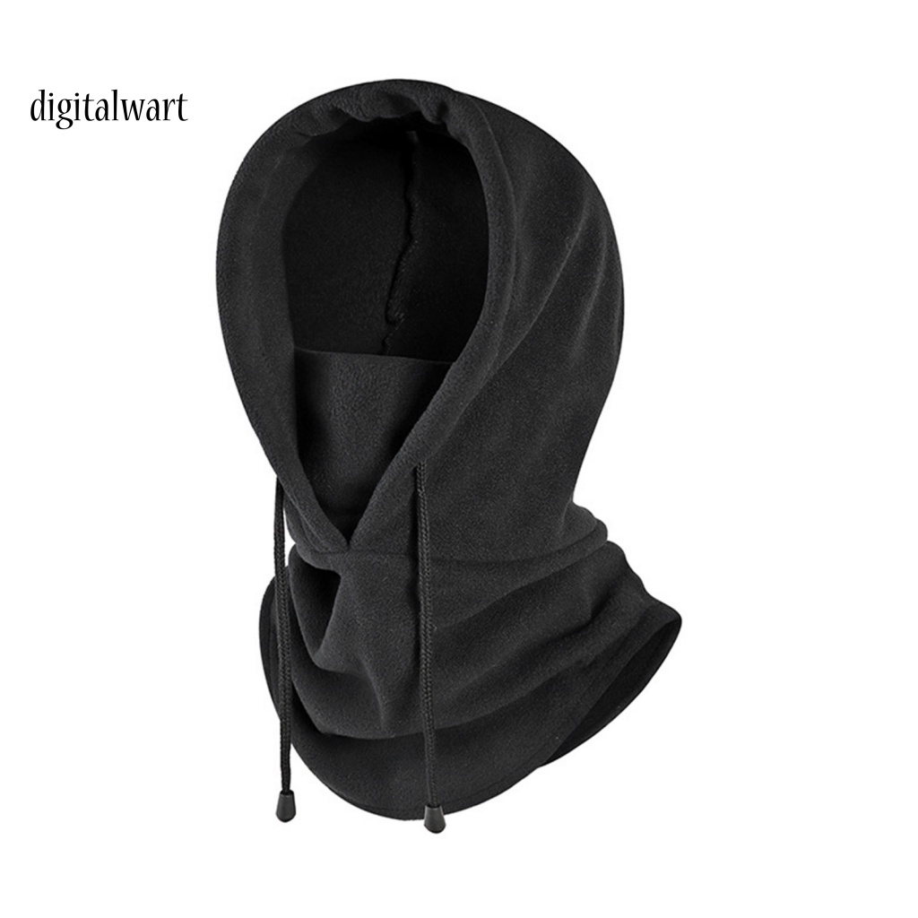 Kỹ Thuật Số| Mũ Balaclava Bằng Lông Cừu Dày Dặn Màu Trơn Có Dây Rút Bảo Vệ Tai Không Vành Cho Unisex