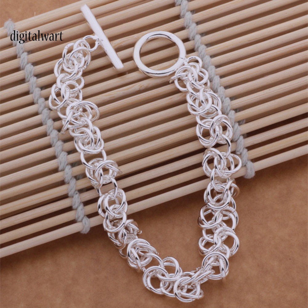 Kỹ Thuật Số| Vòng Tay Mạ Bạc Thiết Kế Tối Giản Cho Nữ