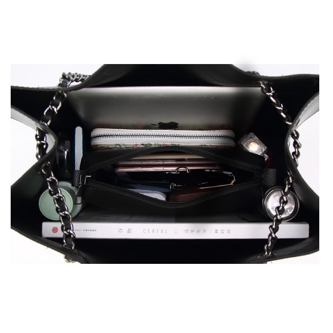 Túi Xách Đeo Vai Phối Dây Xích Thời Trang Dành Cho Nữ