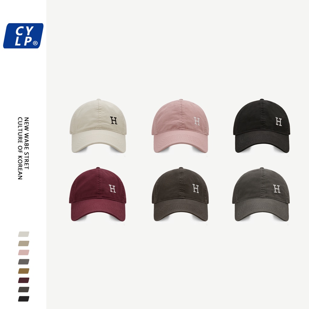 Mũ Lưỡi Trai Thêu Chữ H Phong Cách Hàn Quốc Thời Trang Mùa Hè Cho Nữ