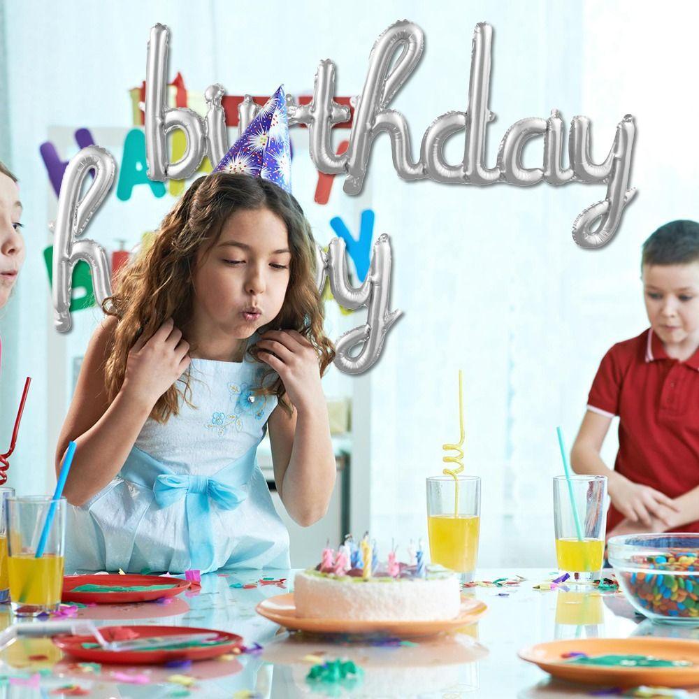 NIUYOU 2set :etter : alloons :ose :old :nniversaire :irthday greetings :ir :allons