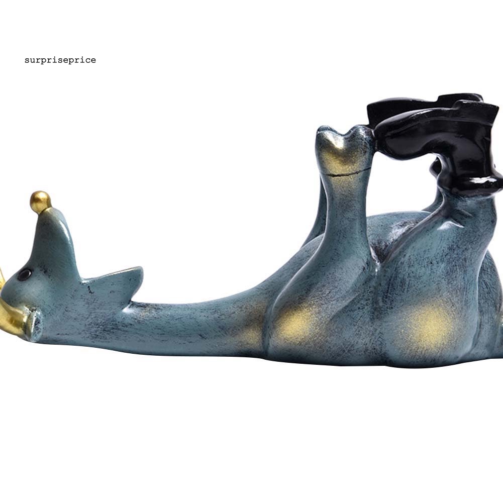 Giá Đỡ Chai Rượu Whisky Bằng Resin Hình Chú Nai Nằm Đang Nằm Độc Đáo Trang Trí Nhà