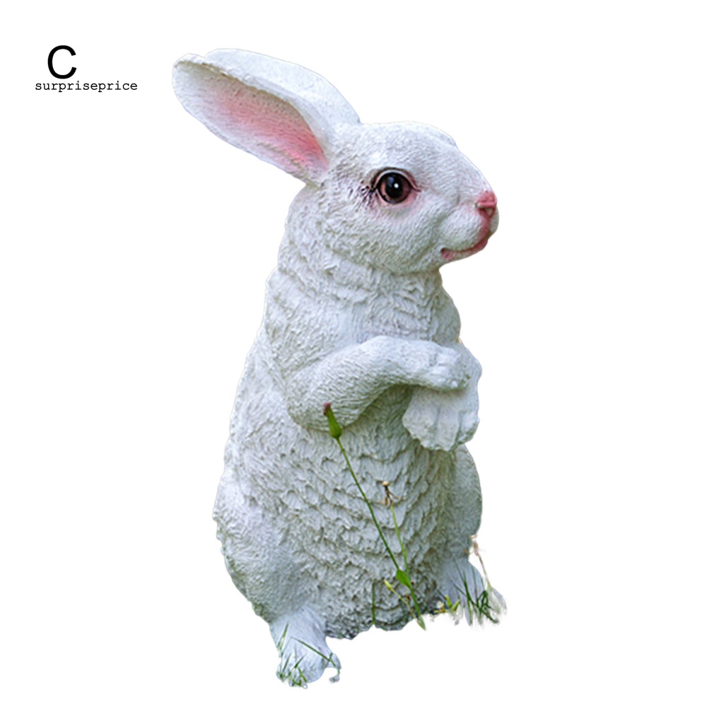 Đồ trang trí Thỏ Mini Bằng Nhựa Resin Chống Phai Màu Trang Trí Sân Vườn