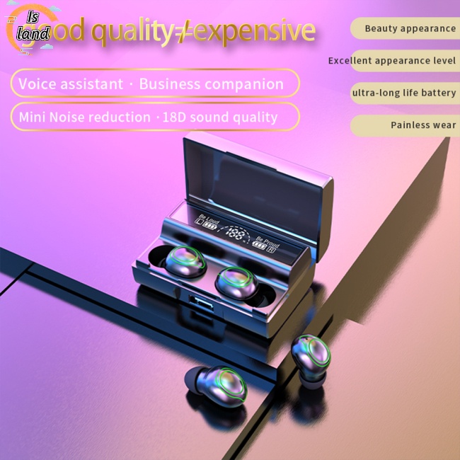 Tai Nghe Nhét Tai Không Dây Bluetooth Tws Mini Cảm Ứng Điều Khiển Đèn Md828