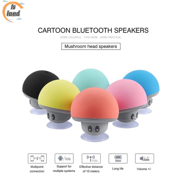 [IS] Loa Bluetooth Không Dây Mini Chống Thấm Nước Có Thể Sạc Lại Hình Cây Nấm