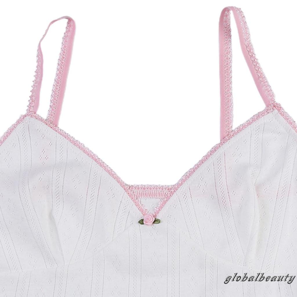 Áo Hai Dây Cổ Chữ V Mỏng Họa Tiết Hoa Thời Trang Mùa Hè Cho Nữ