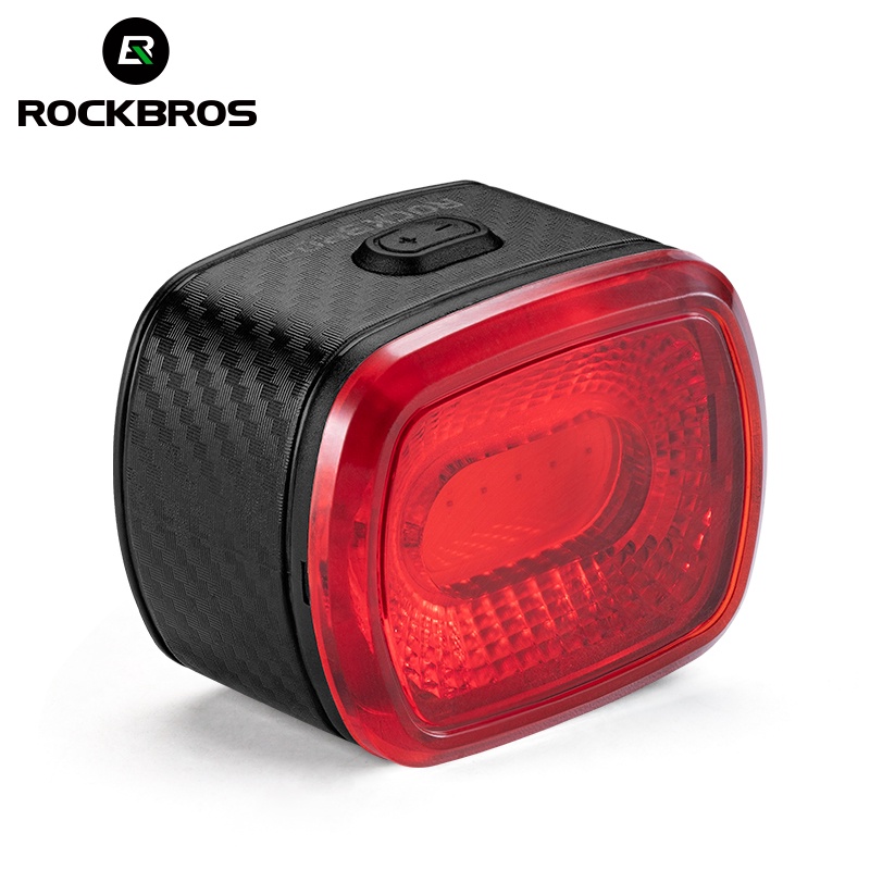 Rockbros Đèn Hậu Cảnh Báo Siêu Nhẹ Chống Thấm Nước Có Thể Sạc Lại Cho Xe Đạp