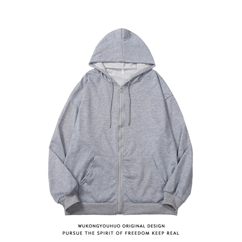 Áo Khoác Bóng Chày Có Nón Màu Sắc Đơn Giản Phong Cách Hàn Quốc