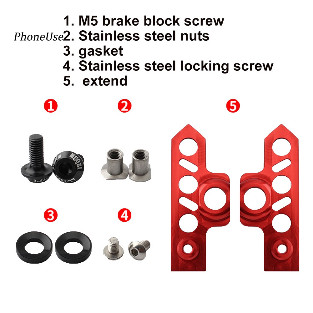 1 Cặp Đệm Phanh Xe Đạp Bằng PU Loại C Có Thể Gấp Gọn Tiện Dụng