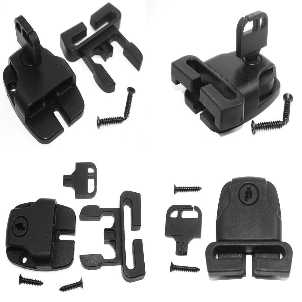 MUVAKO Set 5 Khóa Vòng Tay Paracord Bằng Nhựa Cứng Màu Đen 2 Kiểu Tháo Gỡ Được