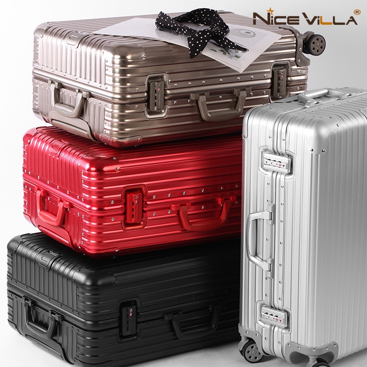 Vali Nhôm Nguyên Khối Khóa Sập NiceVilla 20inch