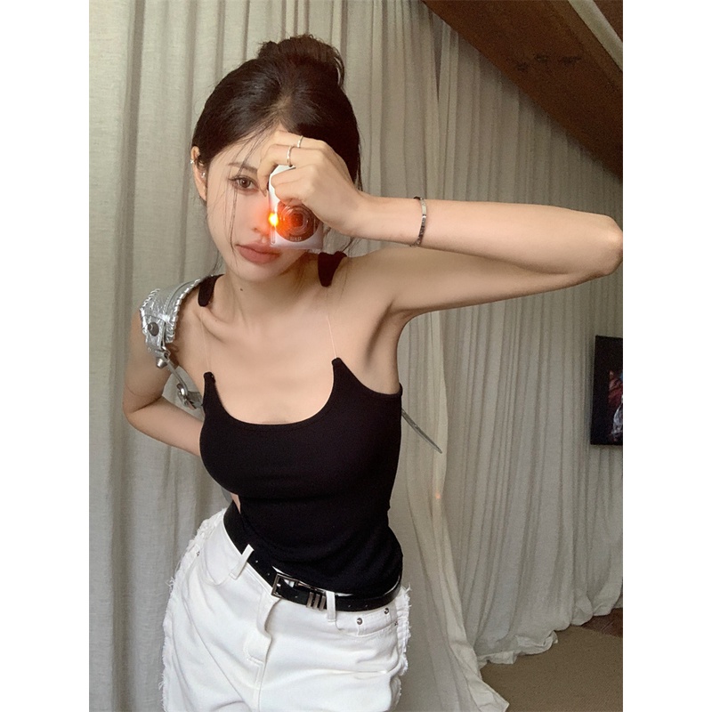 Áo Hai Dây Dáng Ôm Phong Cách Âu Mỹ Thời Trang Mùa Hè Quyến Rũ Cho Nữ