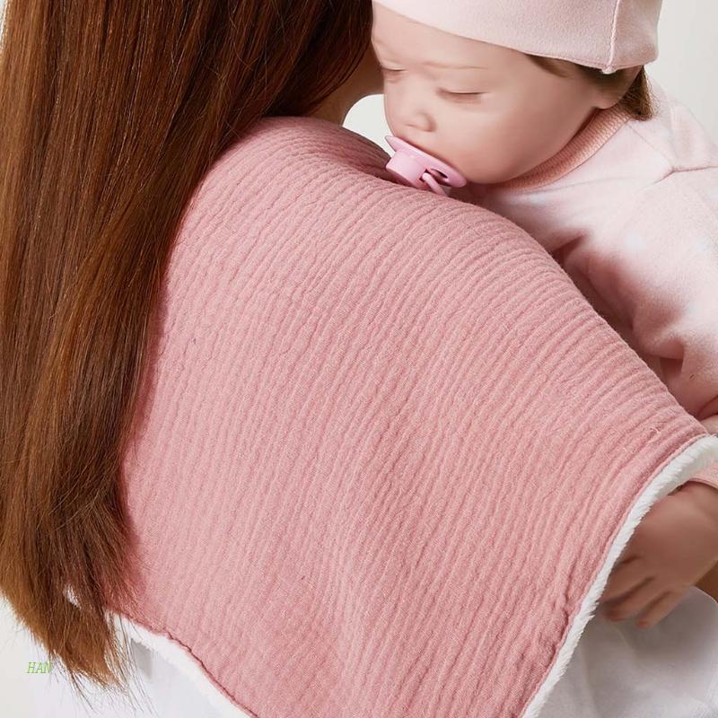 Set 10 Khăn Lau Nước Bọt Vải Cotton Mềm Mại Thấm Hút Tốt Cho Bé