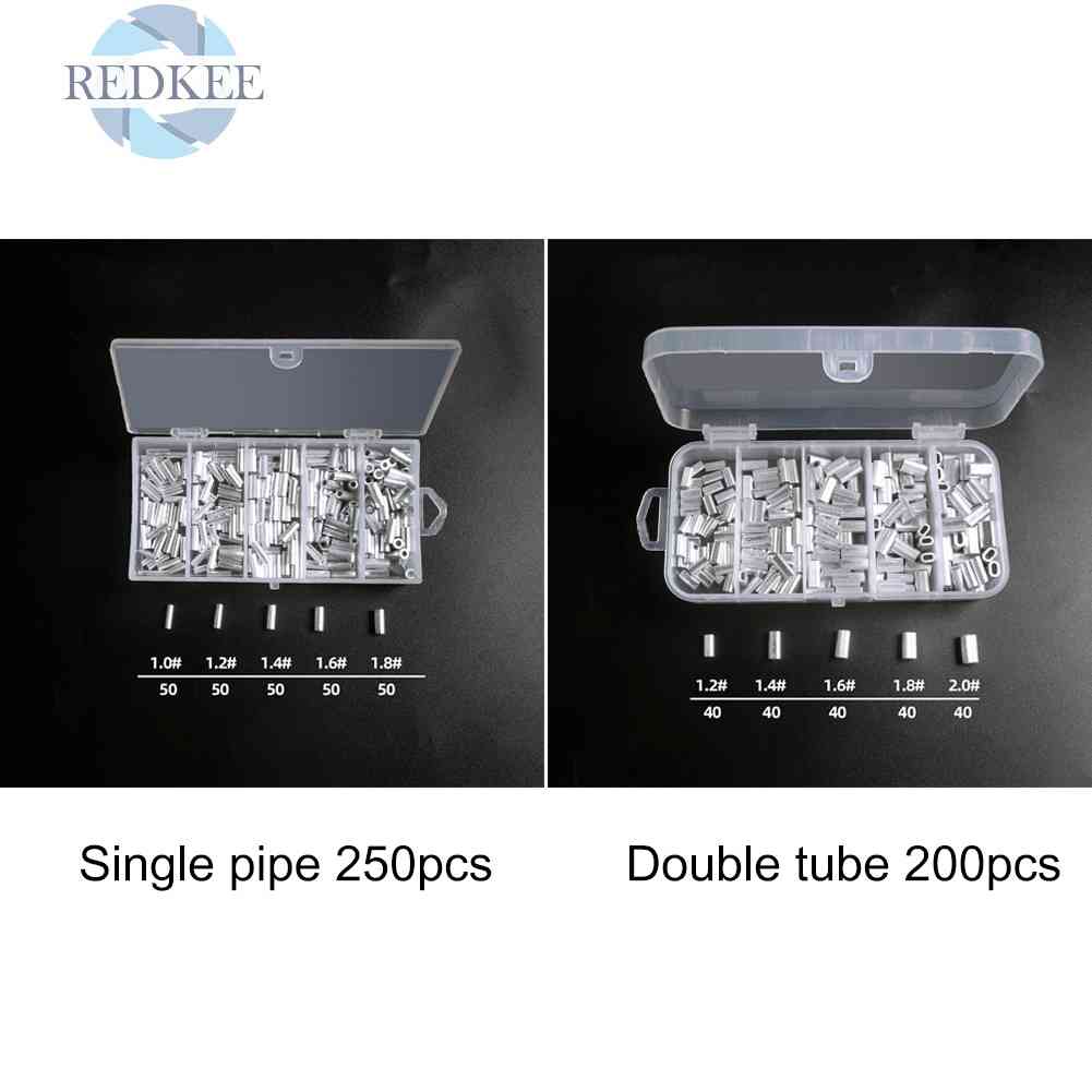 200 / 250 Ống Nối Dây Câu Cá Bằng Nhôm