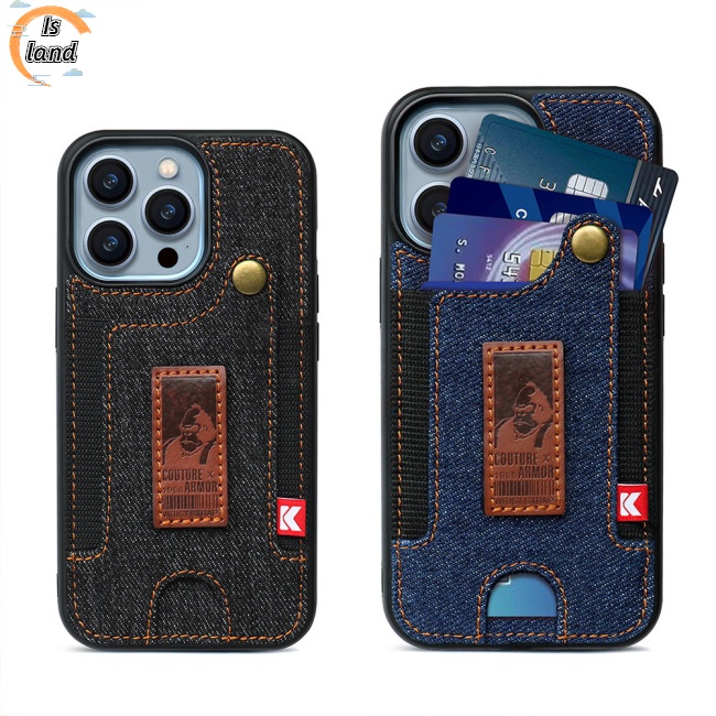 Ốp Điện Thoại Dạng Ví Có Ngăn Đựng Thẻ Và Dây Đeo Cổ Tay Cho Iphone13 Pro / Iphone14