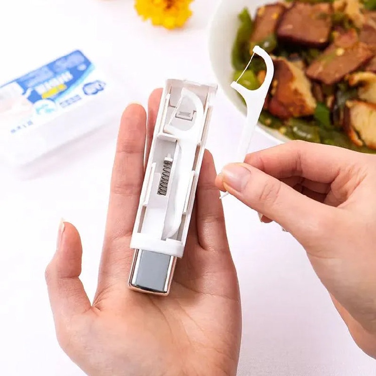 Portable Floss Dispenser Case Dental Automatic Floss Box for Dating Travel