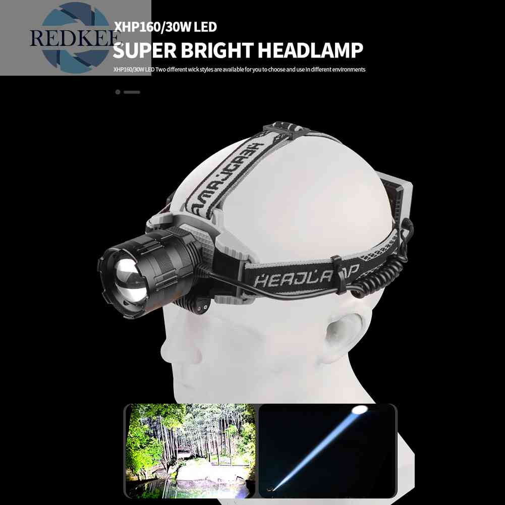 Đèn Pin Đeo Trán Chống Thấm Nước XHP160 LED