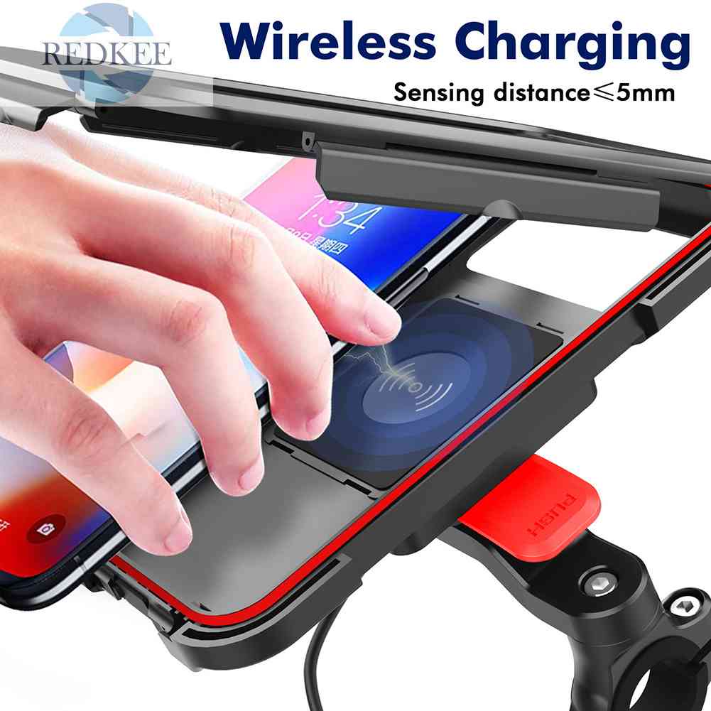 Túi Đựng Điện Thoại Sạc Không Dây Chống Nước Cho Xe Đạp