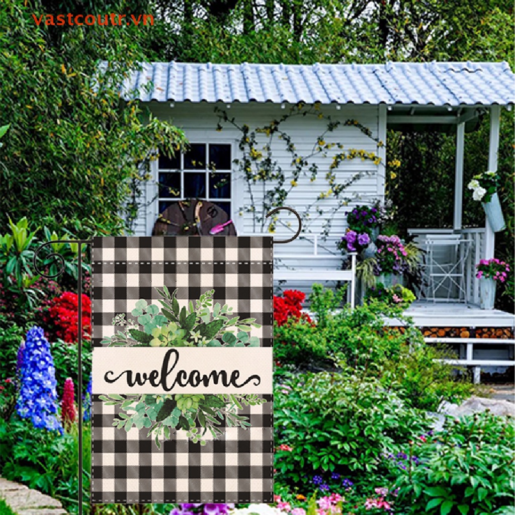 Lá Cờ Hai Mặt 12x18 Inch Dùng Trang Trí Sân Vườn Tiện Dụng