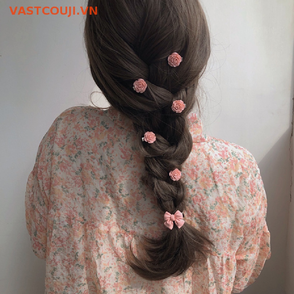 Set 5 Kẹp Tóc Nơ Nhỏ Xinh Xắn Dành Cho Nữ
