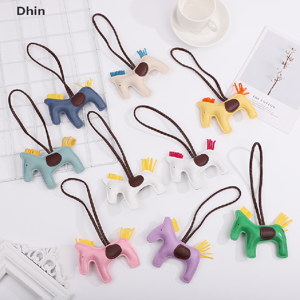 Móc Khóa Da PU Hình Chú Ngựa Nhiều Màu Sắc