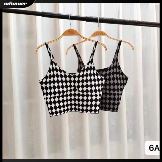 Bộ Áo Hai Dây Cổ Chữ V + Chân Váy Xẻ Tà Vải Cotton Họa Tiết Bảng Thời Trang Retro Cho Nữ