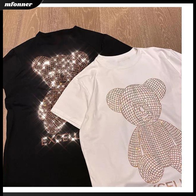 Áo Thun Nữ Tay Ngắn Đính Đá Phong Cách Thời Trang Chất Lượng Cao