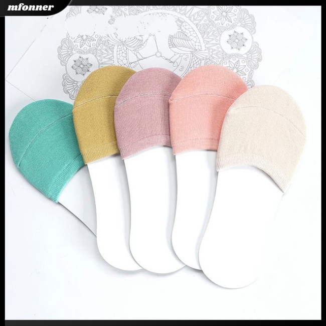 Set 5 Đôi Tất Cotton Mềm Mại Màu Đen Trơn Vui Nhộn Phong Cách Hàn Quốc Cho Nữ