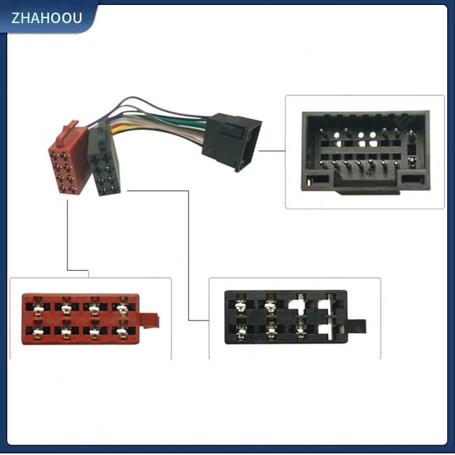☃Nhà Cửa☃ Dây Cáp Điều Hợp Âm Thanh ISO Plug 16pin Cho Xe Hơi